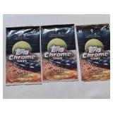 Lot of 3 Tennis Trading Card Packs - Topps Chrome 2021