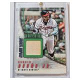 Ronald Acuna Jr. 2025 Topps Major League Material Relic #MMU-RA and Numbered 56/99 - Atlanta Braves Baseball Card