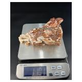 This Red Jasper dragon is a carved symbol of strength, courage, and grounding.