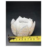 Hand -Carved Natural Geode Natural Agate Geode Lotus Flower