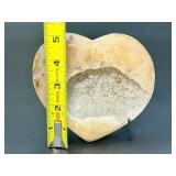 Polished druzy Agate Geode Heart Shape Hand carved