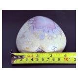 Delicate Lavender Amethyst druzy heart with custom metal stand