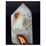An Agate Druzy Tower is a striking crystal piece that blends the grounding beauty of agate with the sparkling magic of natural druzy formations.