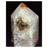 An Agate Druzy Tower is a striking crystal piece that blends the grounding beauty of agate with the sparkling magic of natural druzy formations.