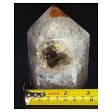 An Agate Druzy Tower is a striking crystal piece that blends the grounding beauty of agate with the sparkling magic of natural druzy formations.