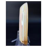 Agate dish is a beautifully polished, hand-carved piece that highlights the natural banding and rich earthy tones of agate.