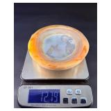 Agate dish is a beautifully polished, hand-carved piece that highlights the natural banding and rich earthy tones of agate.