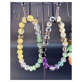 5 Stunning Natural Gemstone & Crystal Beaded  Bracelets.
