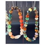 5 Stunning Natural Gemstone & Crystal Beaded  Bracelets.