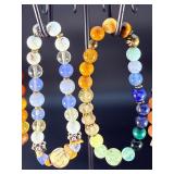 5 Stunning Natural Gemstone & Crystal Beaded  Bracelets.