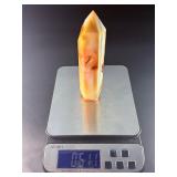 Carnelian Flower Agate Tower is a stunning hand-carved crystal that combines the vibrant, energizing hues of carnelian with the earthy, patterned beauty of flower agate.