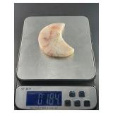 Pink Druzy Amethyst Moon is a stunning crescent-shaped crystal featuring a sparkling druzy surface in soft pink and delicate amethyst tones.