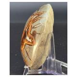 Geode Septarian Nodule Slab is a striking natural slice that reveals the ancient beauty hidden within a septarian nodule.