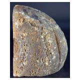 Agate Quartz with Slight Rainbows is a captivating natural stone that blends the grounding beauty of agate with the clarity and light play of quartz.