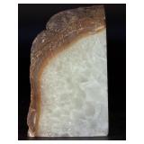 Agate Quartz with Slight Rainbows is a captivating natural stone that blends the grounding beauty of agate with the clarity and light play of quartz.