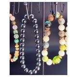 5 Stunning Natural Gemstone & Crystal Beaded  Bracelets.