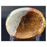 Ocean Jasper Agate Bowl is a beautifully hand-carved piece that showcases the soothing, earthy beauty of ocean jasper agate.