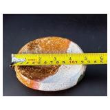 Ocean Jasper Agate Bowl is a beautifully hand-carved piece that showcases the soothing, earthy beauty of ocean jasper agate.