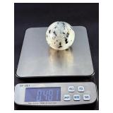 Rainbow Moonstone Sphere is a luminous and enchanting crystal sphere known for its soft glow and mesmerizing flashes of blue, rainbow, and pearly light that shimmer as it moves.