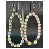 5 Stunning Natural Gemstone & Crystal Beaded  Bracelets.