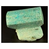 Amazonite Hand-Carved Chunk is a beautifully sculpted crystal piece that highlights the soothing blue-green tones and natural striations of amazonite.