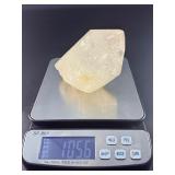 Quartz Point - Golden Healer is a striking crystal featuring clear quartz accented with subtle golden tones from natural iron inclusions, known as Golden Healer.