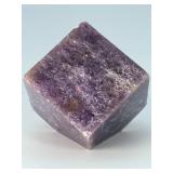 Lepidolite Cube with Flat Corner is a uniquely shaped crystal that combines the natural beauty of lepidolite with a geometric form.