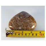 Agua Nueva Moss Agate Heart is a beautifully polished heart-shaped crystal showcasing the lush, green moss-like inclusions characteristic of Agua Nueva Moss Agate.