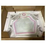 Costzon Kids Vanity, Girls Vanity Set with Mirror and Stool, Storage Drawer, Wooden Princess Makeup Dressing Table, Kids Vanity Table and Chair Set