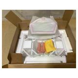 Costzon Kids Vanity, Girls Vanity Set with Mirror and Stool, Storage Drawer, Wooden Princess Makeup Dressing Table, Kids Vanity Table and Chair Set