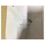 Costway Lighted Christmas Reindeer w/ 50 LED Lights Outdoor Yard Christmas Decorations