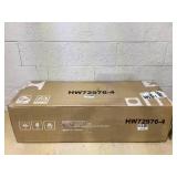 Costway HW72976-4 Patio Wicker Barstools with Soft Seat Cushion & Cozy Footrest - Set of 4