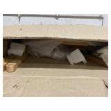 Patio Teak Wood Dining Table with Slatted Tabletop and Sturdy X-Shaped Frame