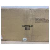 Costway KC58562GR Button Tufted Fabric Upholstered Wooden Dining Chair with High Curved Back, Gray - Set of 2