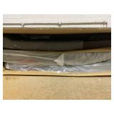 Costway KC58562GR Button Tufted Fabric Upholstered Wooden Dining Chair with High Curved Back, Gray - Set of 2