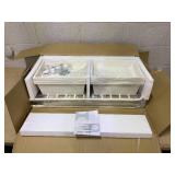 15 Drawers Rolling Storage Cart, Utility Tools Paper Organizer, Mobile Storage Organizer with Wheels, Art Cart Organizer for Kids, Craft Storage Cart for Office, School, Home (White)