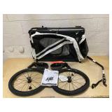 Aosom 2-in-1 Pet Bike Trailer for Small Dogs, Road-Visibility Dog Stroller Bicycle Carrier, Weather-Strong Bike Wagon Trailer Sidecar Attachment, White