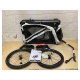 Aosom 2-in-1 Pet Bike Trailer for Small Dogs, Road-Visibility Dog Stroller Bicycle Carrier, Weather-Strong Bike Wagon Trailer Sidecar Attachment, White