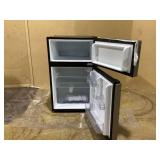 Vissani 3.1 cu. ft. 2-Door Mini Refrigerator in Stainless Steel with Freezer, ENERGY STAR