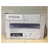 Vissani Caprelo 30 in. 320 CFM Convertible Under Cabinet Range Hood in Stainless Steel with LED Lighting and Charcoal Filter QR254S