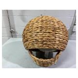 Wicker Two Tier Cat House Basket