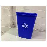 LOT OF 2 Rubbermaid® Office Recycling Container - 10 Gallon, Blue