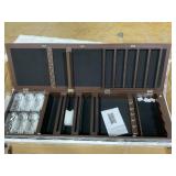 Giantex Door Hanging Mirror Jewelry Armoire with Full Length Mirror and 6 Drawers