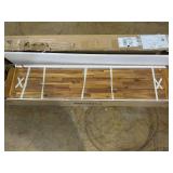 3-Person Outdoor Garden Backless Bench Acacia Wood Patio Park Bench Porch Yard