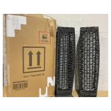 Costway NP10519DK-2 Solar-Powered Square Wicker Floor Lamp with Auto LED Light, Black - 2 Piece