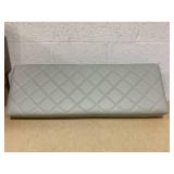 HOMCOM End of Bed Ottoman Bench, 39.4" Faux Leather Upholstered Entryway Bench with Metal Legs and Padded Seat, Gray