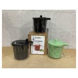 LOT OF 4 Kitchen HQ 2.5 Quart Salad Spinner