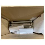 COSTWAY Bar Stool Set of 2, 360° Swivel Bar Height 29.5 inch Bar Stool with Foot Rest Upholstered Cushion & Ergonomic Backrest, Sturdy Frame, for Pub, Restaurant, Home (2, Antique White+ Grey)