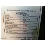 Velivi Freestanding Beverage Cooler Fridge with Adjustable Shelves in Stainless Steel