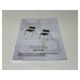 Foldable Dining Chairs Set of 2 with Woven Rattan Backrest